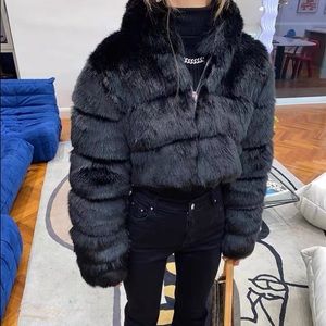 NKNIT vegan fur big jacket【short】 NKNIT vegan fur big jacket【short】 NKNIT / vegan fur big jacket